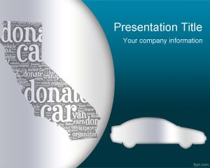 Donate Car California PowerPoint Template PPT Template