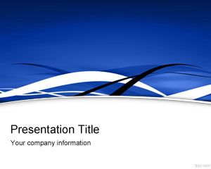 Blue Fringe PowerPoint Template PPT Template