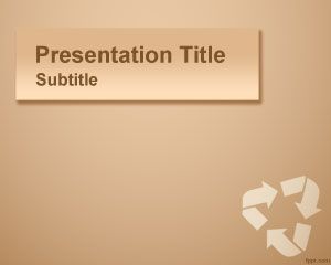 Paperboard Recycling PowerPoint Template PPT Template