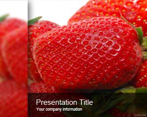 Plantilla PowerPoint de Fresas