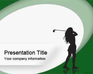 Woman Golf PowerPoint Template