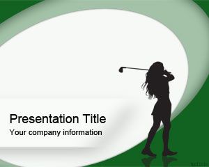 woman golf ppt template