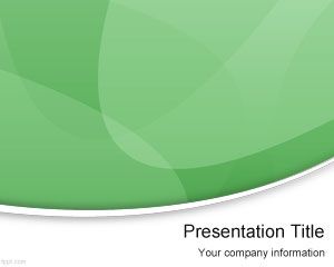 Plantilla PowerPoint Abstracta color verde PPT Template