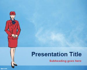 Fly Hostess PowerPoint Template