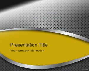 Yellow Metal Panel PowerPoint Template