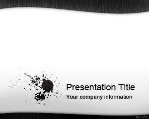 Plantilla PowerPoint de Tinta Negra PPT Template