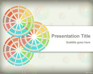 Plantilla con circulos de colores para PowerPoint PPT Template