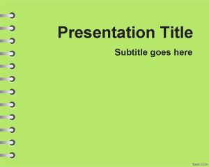 Plantilla PowerPoint Verde de Tareas escolares PPT Template