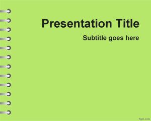 Plantilla PowerPoint Verde de Tareas escolares