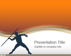 Plantilla PowerPoint de Jabalina Olímpica PPT Template