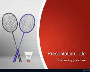 Plantilla PowerPoint de Badminton PPT Template