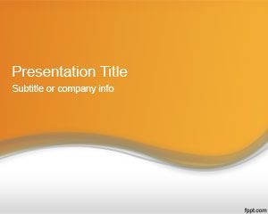 Plantilla PowerPoint 2012 de Color Naranja Abstracto PPT Template