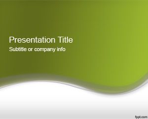 Plantilla PowerPoint 2012 de Color Verde Abstracto PPT Template