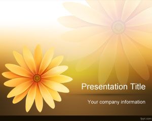 Plantilla PowerPoint de Flores Margaritas PPT Template