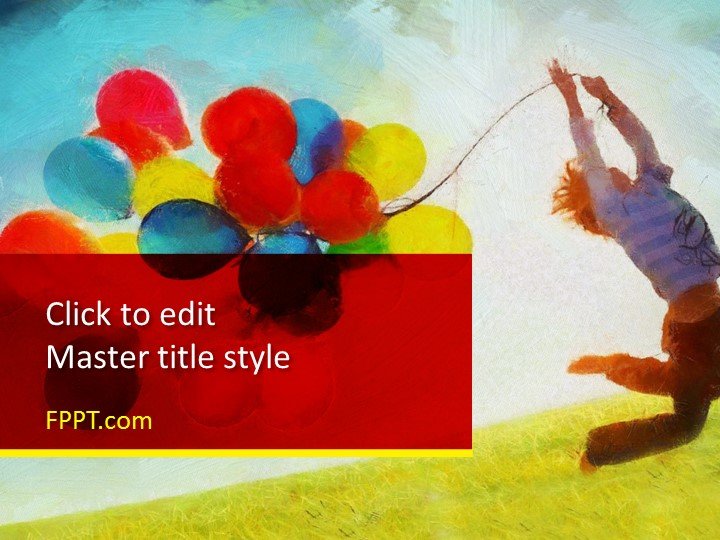 Free Balloons for Kids PowerPoint Template