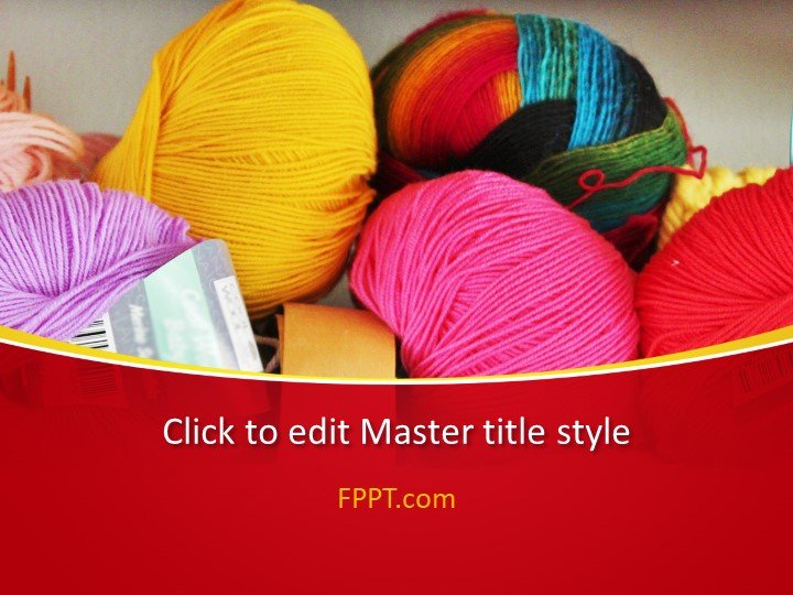 Free Balls of Wool PowerPoint Template