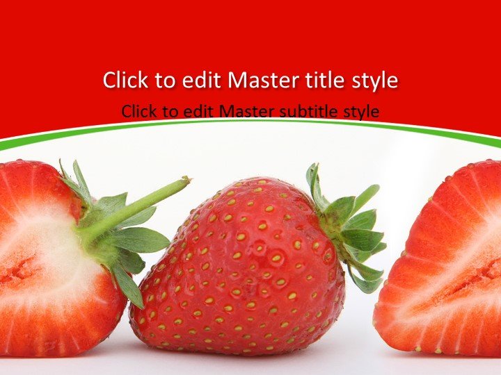 Free Strawberry Presentation Background Free PowerPoint Templates