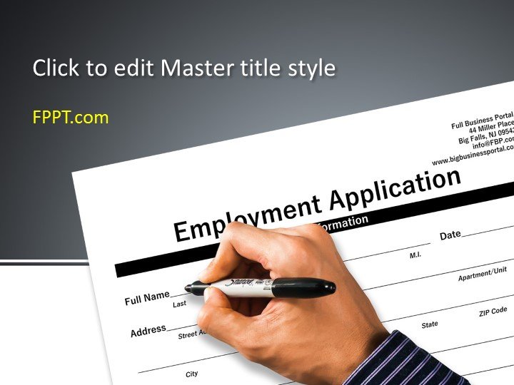 Free Application PowerPoint Template