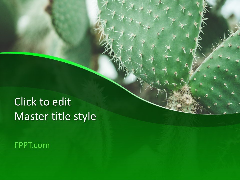 Free Cactus Presentation Template for PowerPoint - Free PowerPoint Templates